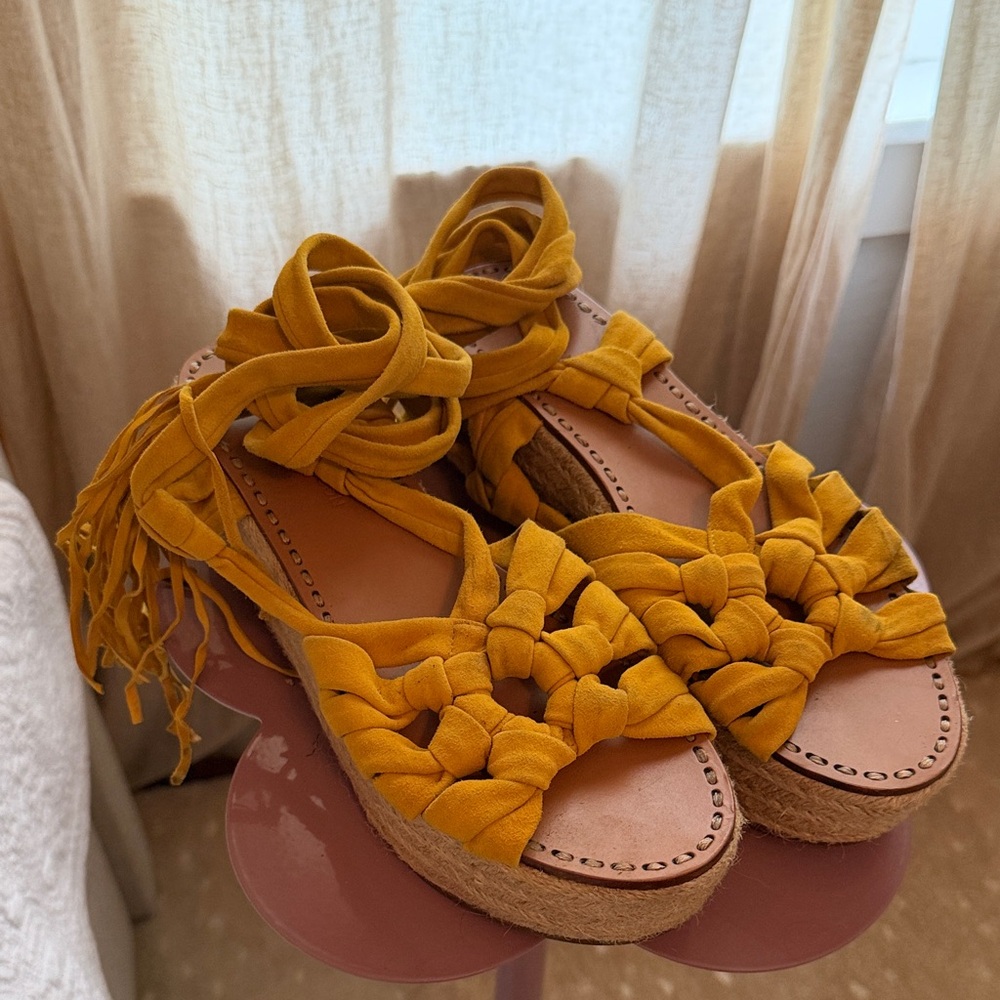 Sigerson Morrison Espadrille Platform Sandals - Picture 4 of 7